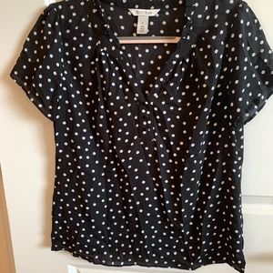 WHBH short sleeve polka-dot blouse size S